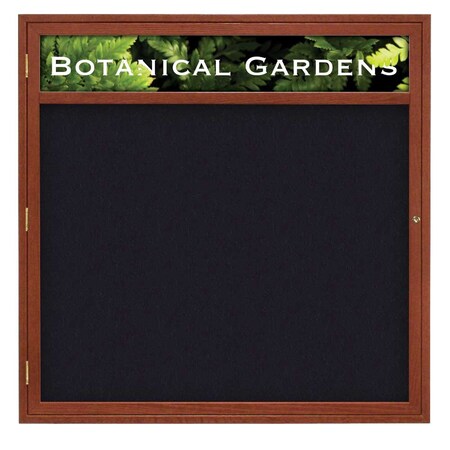 United Visual Products Triple Door Enclosed Radius EZ Tack Board, 96"x48", Satin/Black UV7006EZ-BLACK-SATIN